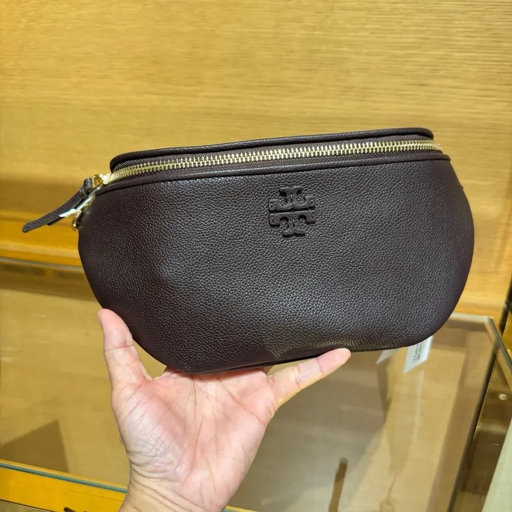 NEW‼️Tory Burch Thea Belt Bag 165917 Deep Brown $390